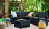 Meble ogrodowe CORFU RELAX antracyt/popiel